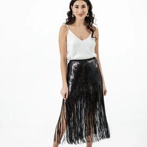 Chloe Kristyn Black Sequin Alexandra Skirt